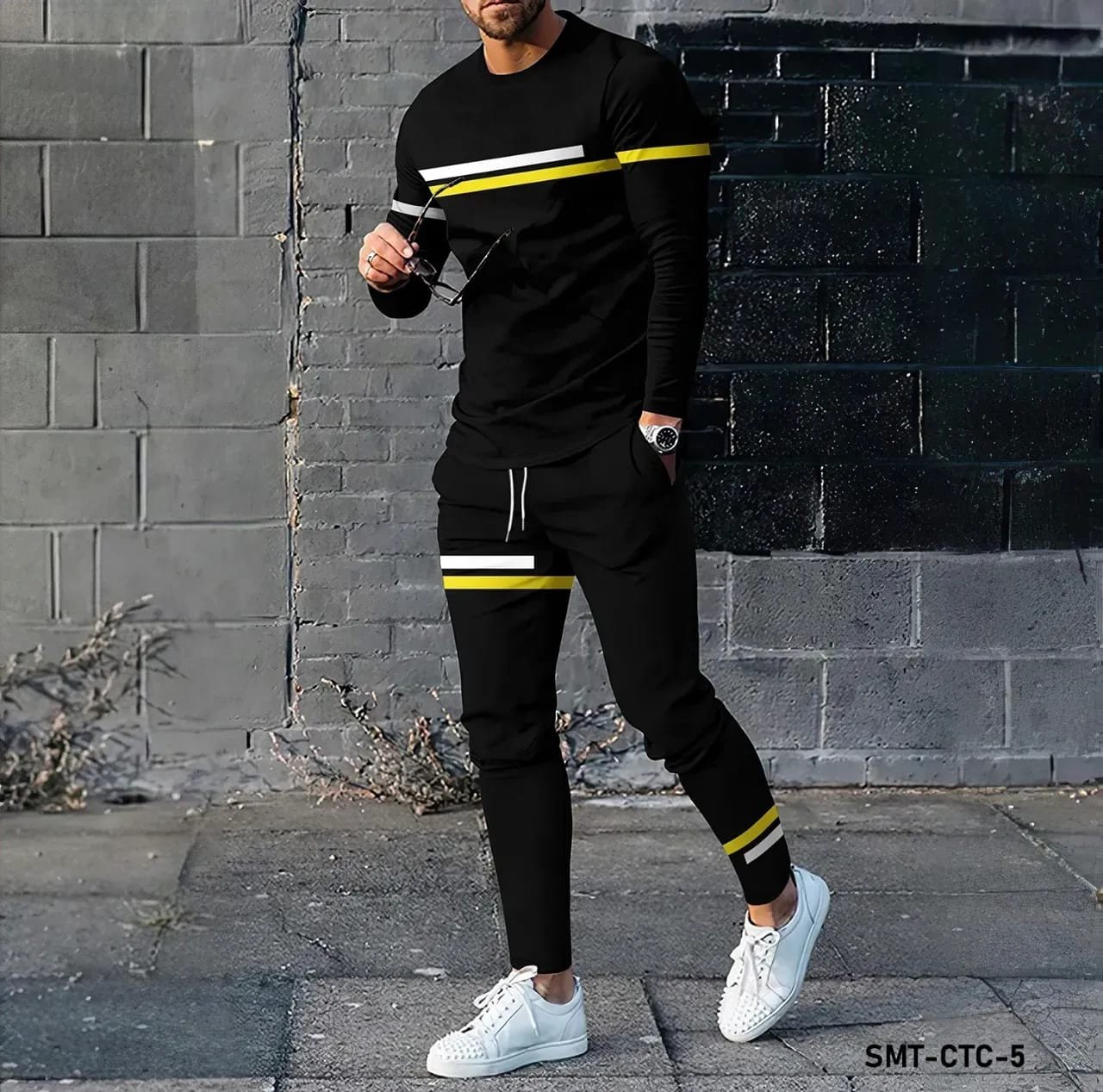 Short Winter Fashion full Sleeves T-Shirt & Full Pant Combo (Set) for Man