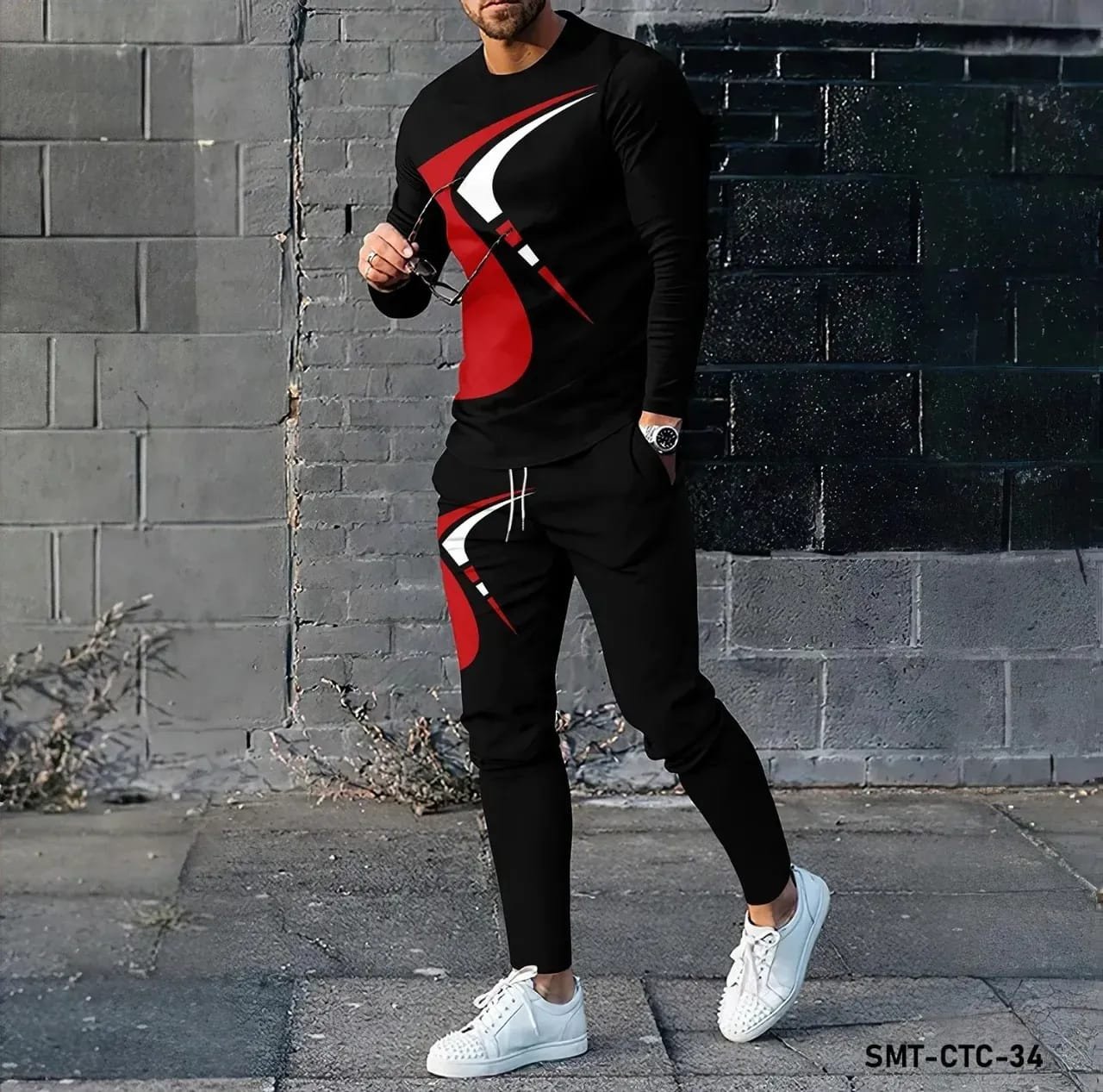 Short Winter Fashion full Sleeves T-Shirt & Full Pant Combo (Set) for Man