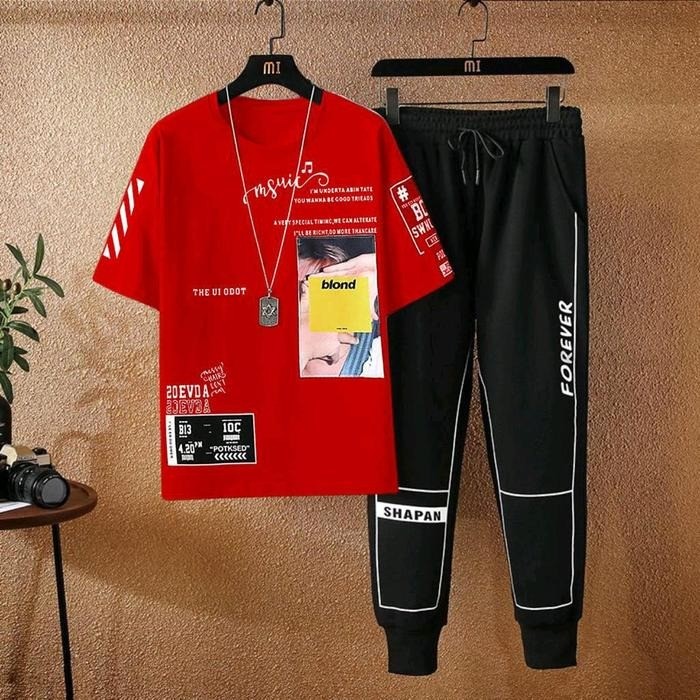 Stylist New Printed  Half Sleeve T-Shirt and Full Pant( Set )For Men1
