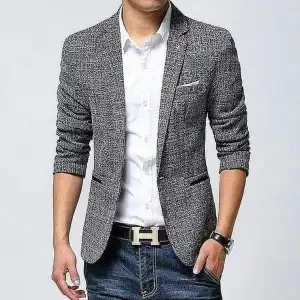 Synthetic Casual Blazer For Men