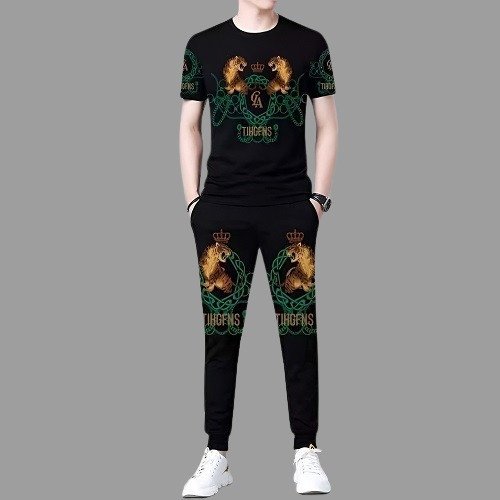 Stylist New Printed  Haf Sleeve T-Shirt Full Pant( Set )For Men