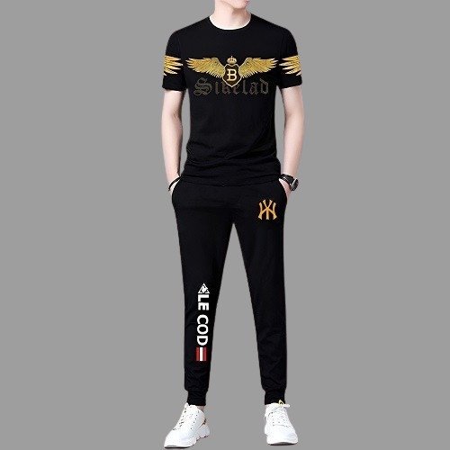 Stylist New Printed  Haf Sleeve T-Shirt Full Pant( Set )For Men