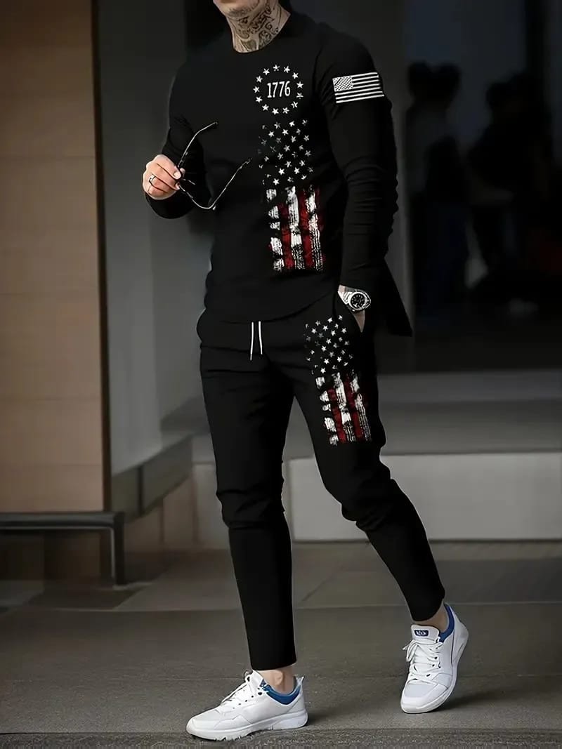 Short Winter Fashion full Sleeves T-Shirt & Full Pant Combo (Set) for Man