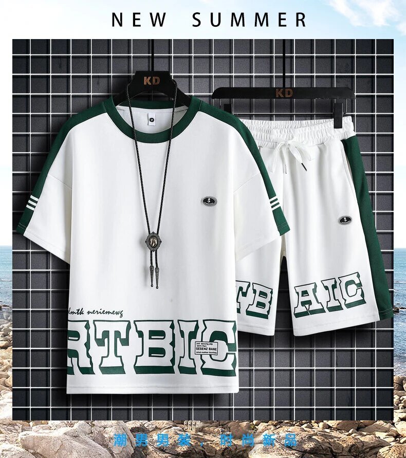 Summer New Printed Combo T-Shirt & Pant For Men