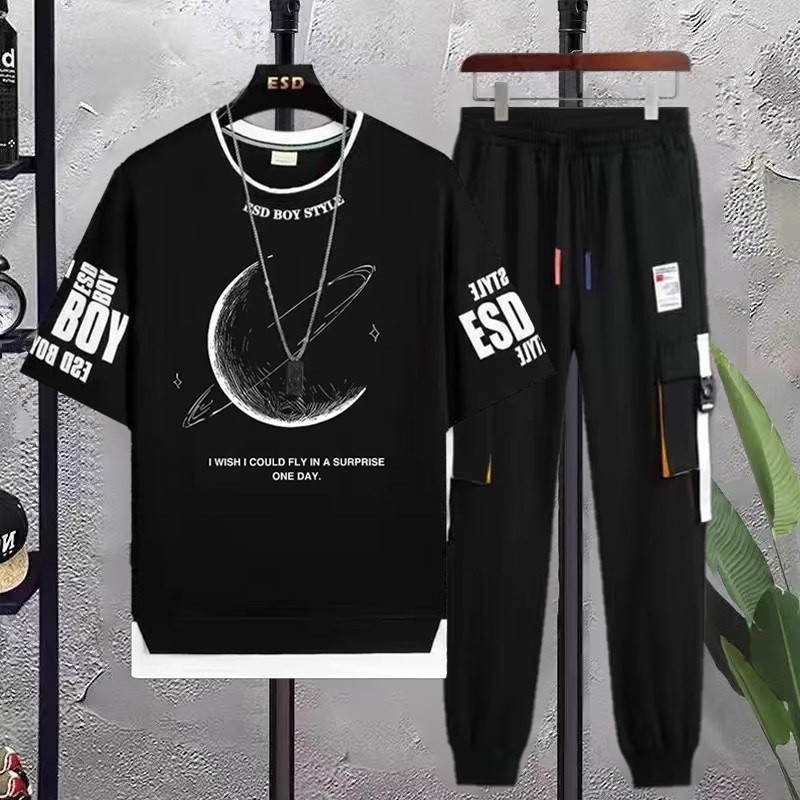 Stylist New Printed  Half Sleeve T-Shirt and Full Pant( Set )For Men1