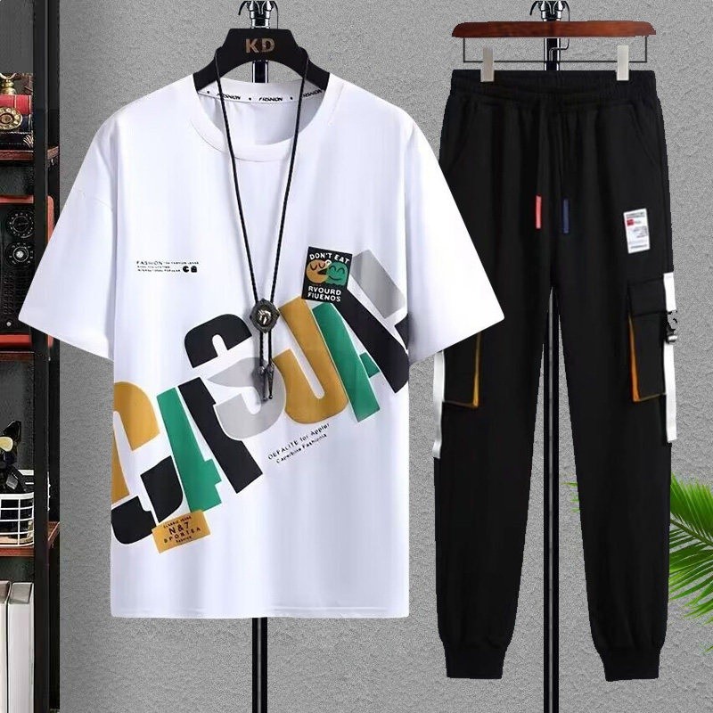 Stylist New Printed  Half Sleeve T-Shirt and Full Pant( Set )For Men1