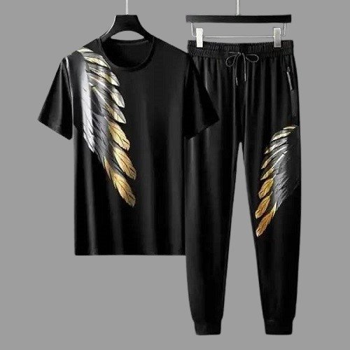 Stylist New Printed  Haf Sleeve T-Shirt Full Pant( Set )For Men