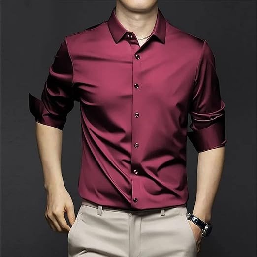 New Stylist Men's Long Sleeve Slim Fit Shirt For Men