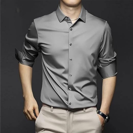 New Stylist Men's Long Sleeve Slim Fit Shirt For Men