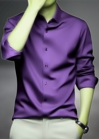 New Stylist Men's Long Sleeve Slim fit Shirt For Men
