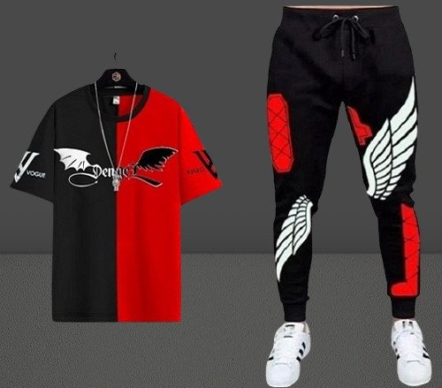 Stylist New Printed  Haf Sleeve T-Shirt Full Pant( Set )For Men