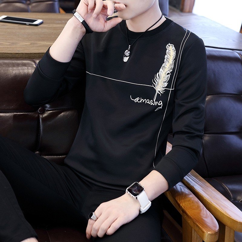 New Black Staylish Full Sleeve T-Shirt For Men