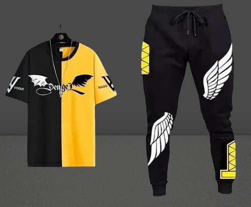 Stylist New Printed  Haf Sleeve T-Shirt Full Pant( Set )For Men