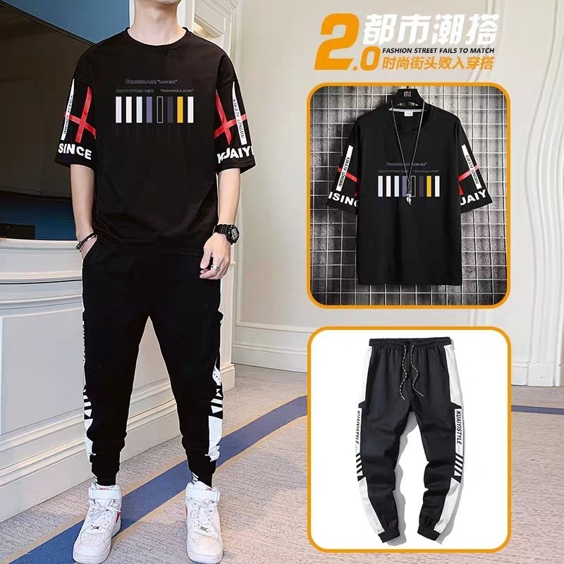 Stylist New Printed  Half Sleeve T-Shirt and Full Pant( Set )For Men1