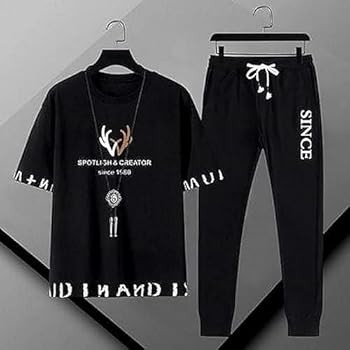 Stylist New Printed  Haf Sleeve T-Shirt Full Pant( Set )For Men